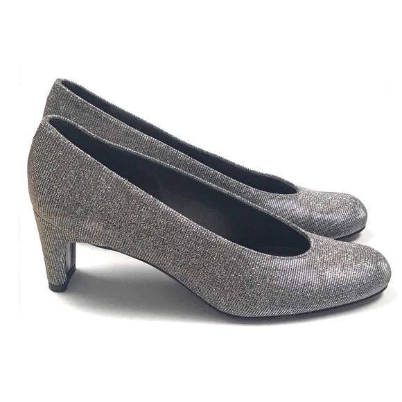 Stuart Weitzman Shoes - Stuart Weitzman Silver Glitter Heels